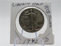 1942-D Liberty Half Dollar