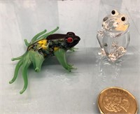 Pair of glass frogs