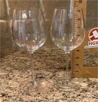 2 Tiffany & Co wine glasses