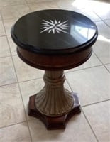 Decorative side table with inlay --18" diameter