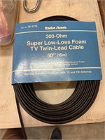 300 OHM twin lead cable 50 foot