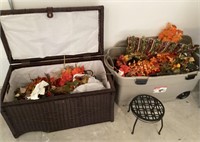 Storage trunk, tote, plant stand, fall decor