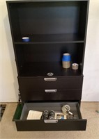 5' storage cabinet with easy-close locking drawers