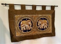 Asian elephant wall hanging --30" wide
