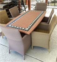 Poolside table and 6 chairs