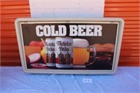 Cold Beer Meister Brau Beer Sign