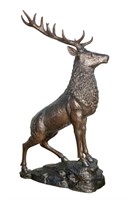 Bronze Stag On Base 75 Inches Tall