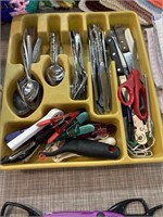 Silverware holder with silverware and more