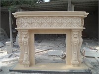 Egyptian Beige Marble Mantel (Open 42.1x42.1)