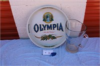 Olympia Tray and Beer Pitcher