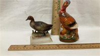 Wild Turkey Decanter, Porcelain Duck
