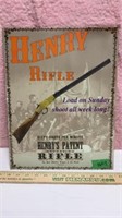 Henry Rifle Tin Sign 12x16