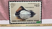 Ohio Wetlands Habitat Stamp Tin Sign 16x12