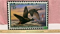 Migratory Bird Stamp Tin Sign 16x11