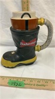 Budweiser Fireman Boot Stein