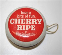 Rare MacRobertson’s Freddo Cherry Ripe Tin Yo-yo