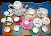 Box of various tea/ coffee table wares