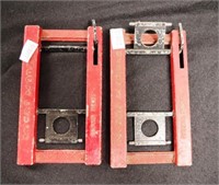 Two vintage Metal Micro Models repair hoists
