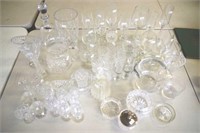 Large quantity of cut crystal & glass table wares