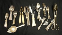 Box of various silver plate flatware