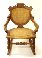 Childs oak rocking chair