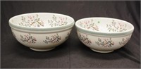 Two Portmeirion graduated floral mixing bowls