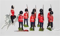Nine Britains guards regiment soldiers
