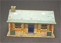Vintage tin litho ranch house