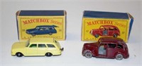 Two vintage Lesney Matchbox series cars
