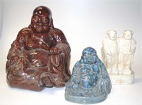 Oriental ceramic seated 'Laughing Buddha' figure