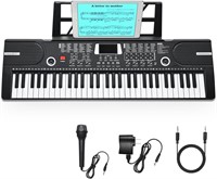 61-Key Keyboard Piano with Built-In Speaker