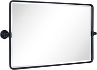 TEHOME 20x33' Black Metal Rectangle Mirror