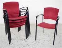 Six stackable armchairs