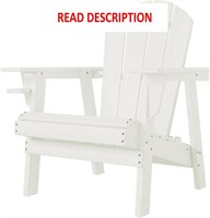 $130  HDPE Adirondack Chair  Fire Pit  White