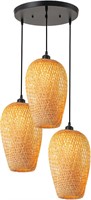 AOODU Bamboo Pendant Light  3-light