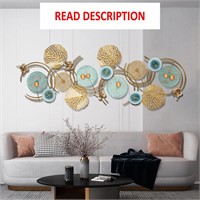$186  3D Metal Wall Art 64.5x23.6in Gold Leaf Deco