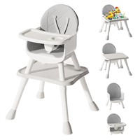 6 in 1 Baby High Chair  Convertible (White)