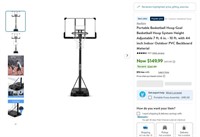 E7866  MaxKare Portable Basketball Hoop