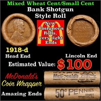 Lincoln Wheat Cent 1c Mixed Roll Orig Brandt McDon