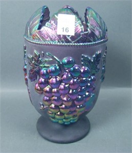 Contemporary N'Wood Satin/ Amehtyst Grape Vase