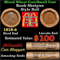 Lincoln Wheat Cent 1c Mixed Roll Orig Brandt McDon