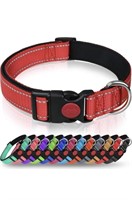 Reflective dog collar with safety buckle