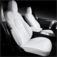 B7574 Tesla Covers Model Y White Car Seat Covers