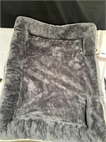 Dark grey dog bed