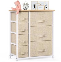 N3549  FURNINXS Beige 7-Drawer Dresser