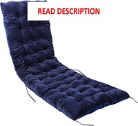 $45  Blue Patio Chair Cushion 65x21inches