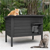 $100  Weatherproof Outdoor Cat House  PVC Door Fla