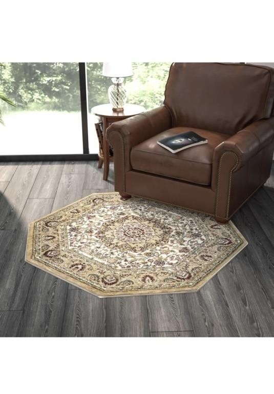 Traditional octagon area rug