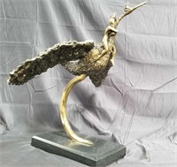 Bronze bird sculpture by Ione Citrin