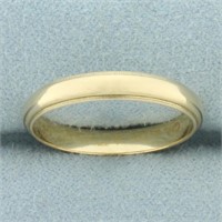 Milgrain Beaded Edge Wedding Band Ring in 14k Yell